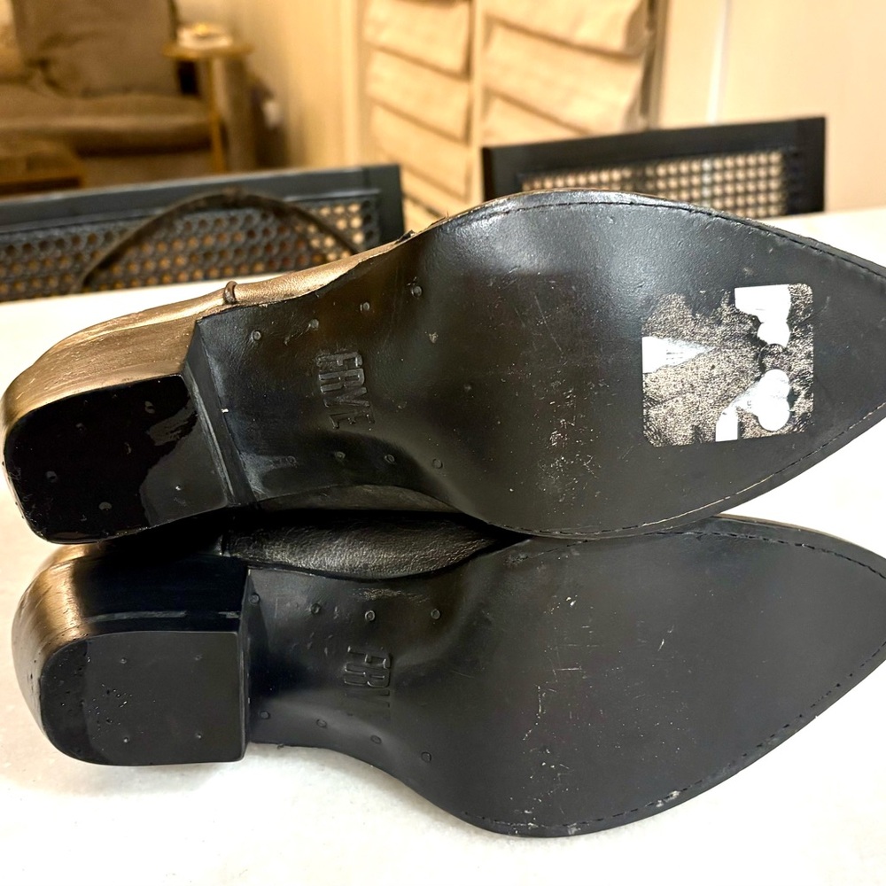 Frye Gunmetal Leather Boots - Picture 4 of 6